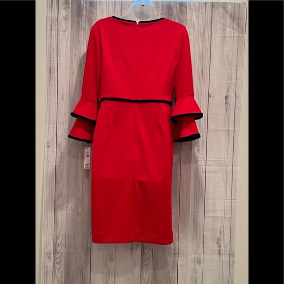SHELBY & PALMER red dress / size 6 - Picture 4 of 7
